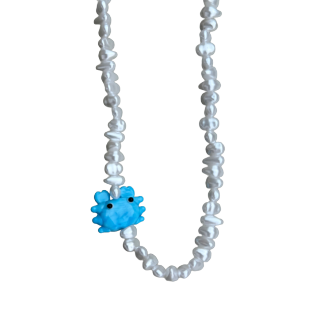 Blue Crab Pearl Necklaces mi