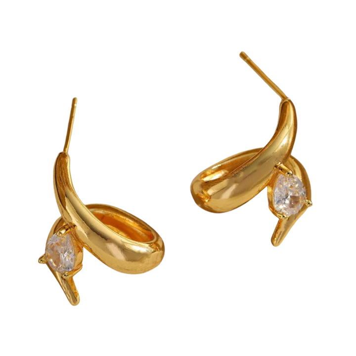 Cassy Gold Stud Earrings