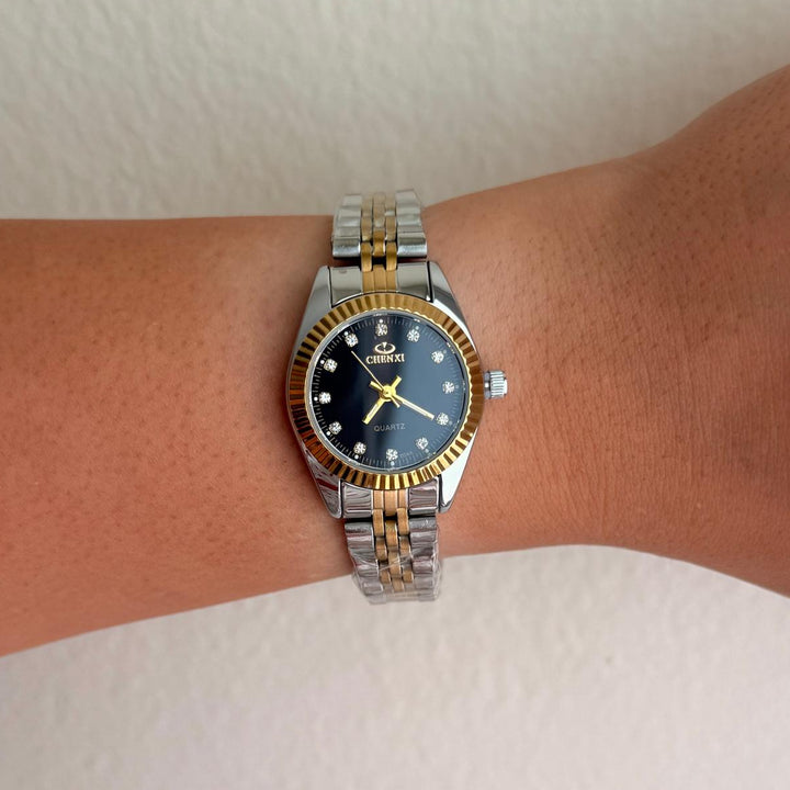 Black Perpetual Two-tone Watch