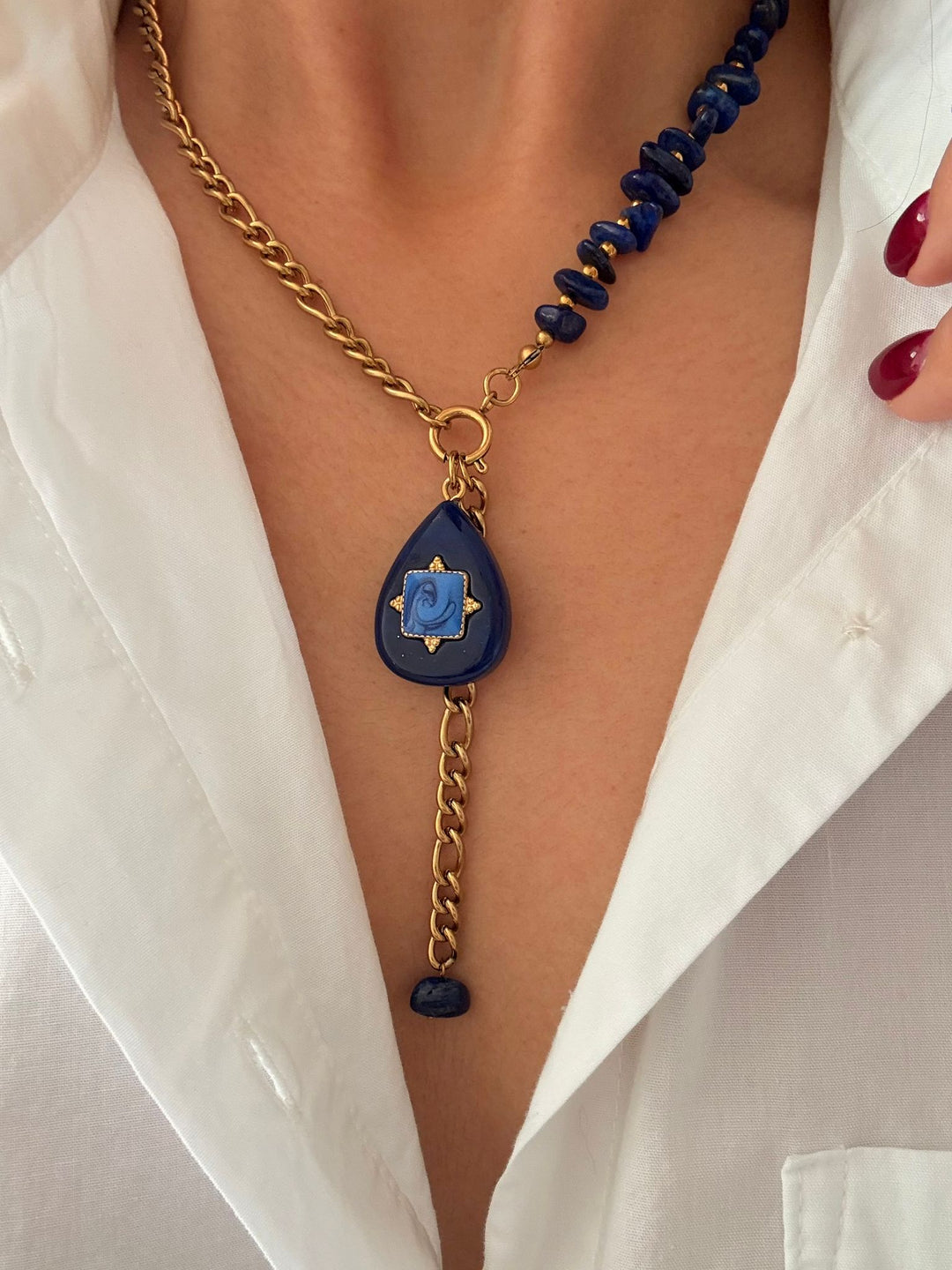 Blue Drop Necklaces