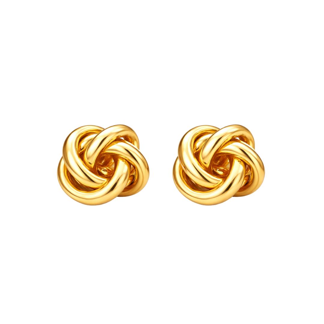 Love Knot Gold Earrings
