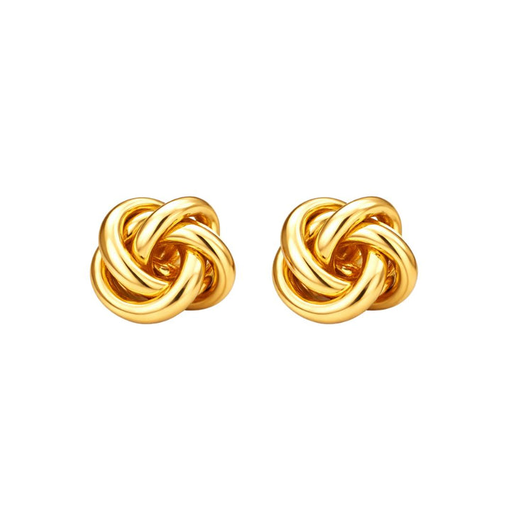 Love Knot Gold Earrings
