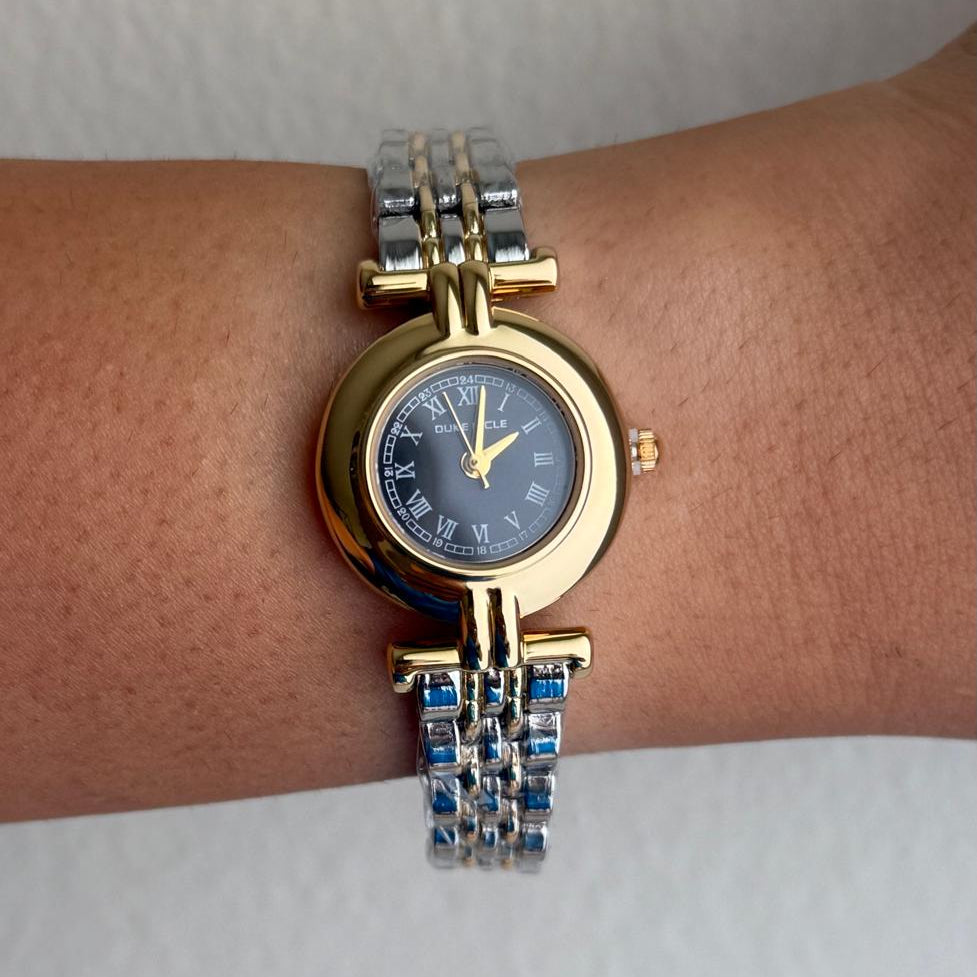 Black Double Link Two-tone Watch