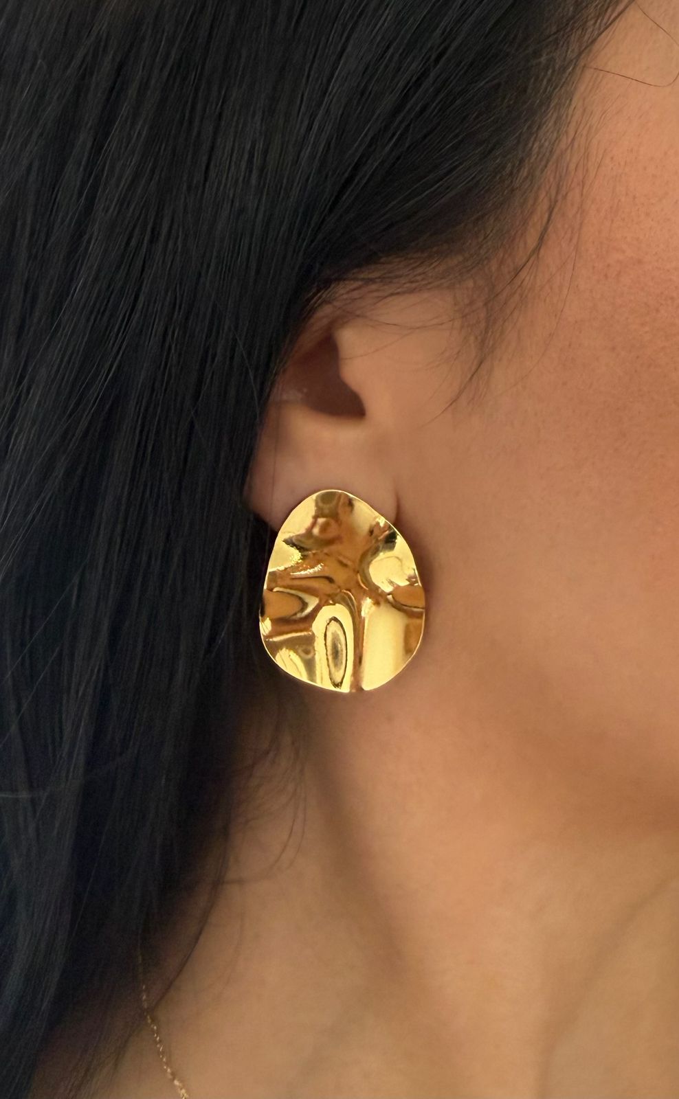 Isabella Golden Irregular Drop Studs