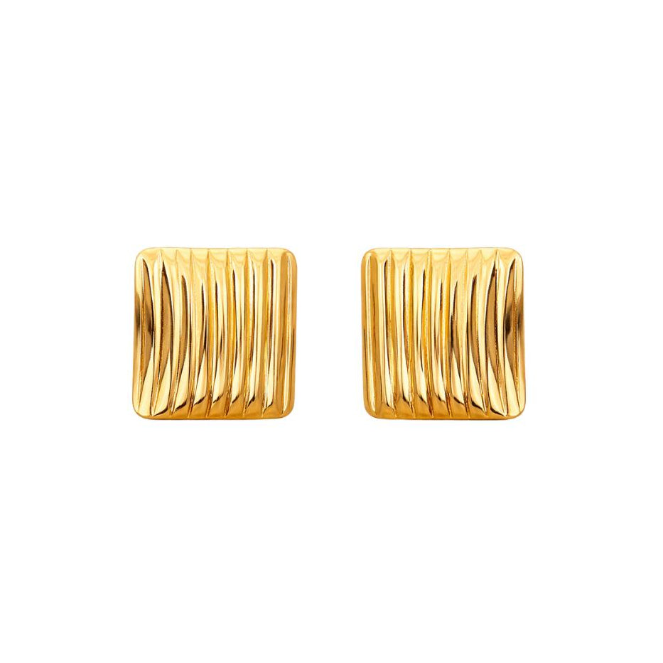 Elena Gold Square Studs