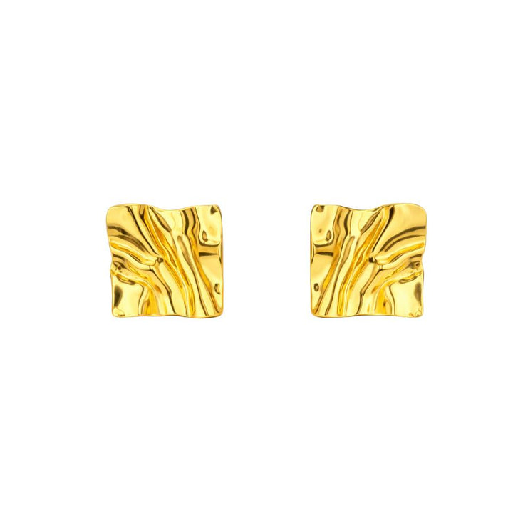 Amelia Gold Irregular Rhombus Studs