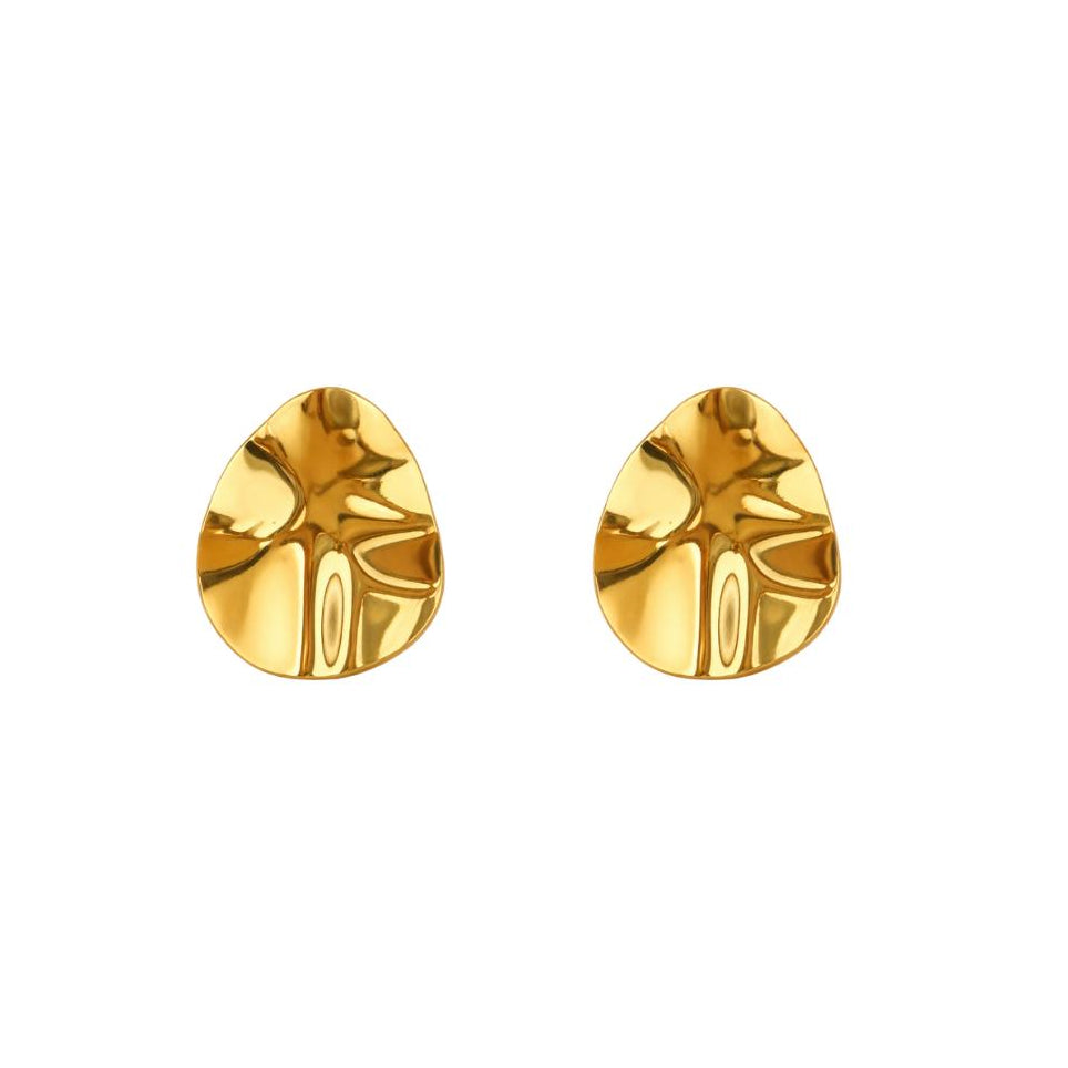 Isabella Golden Irregular Drop Studs
