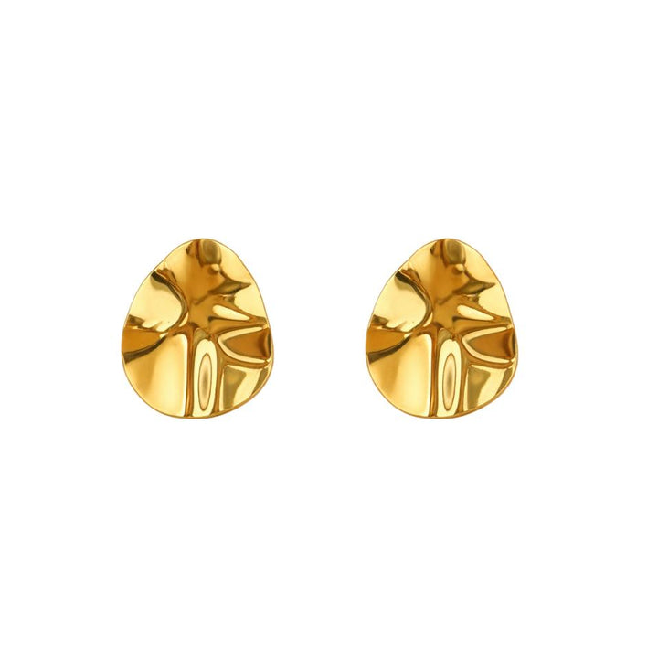 Isabella Golden Irregular Drop Studs