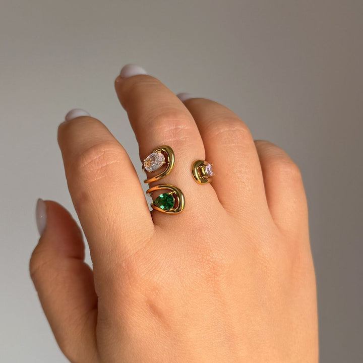 Brielle Gold Open Ring