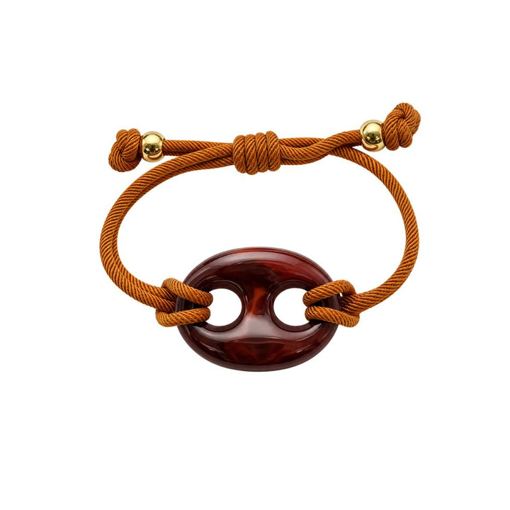 Yari Burgundy Button Bracelet