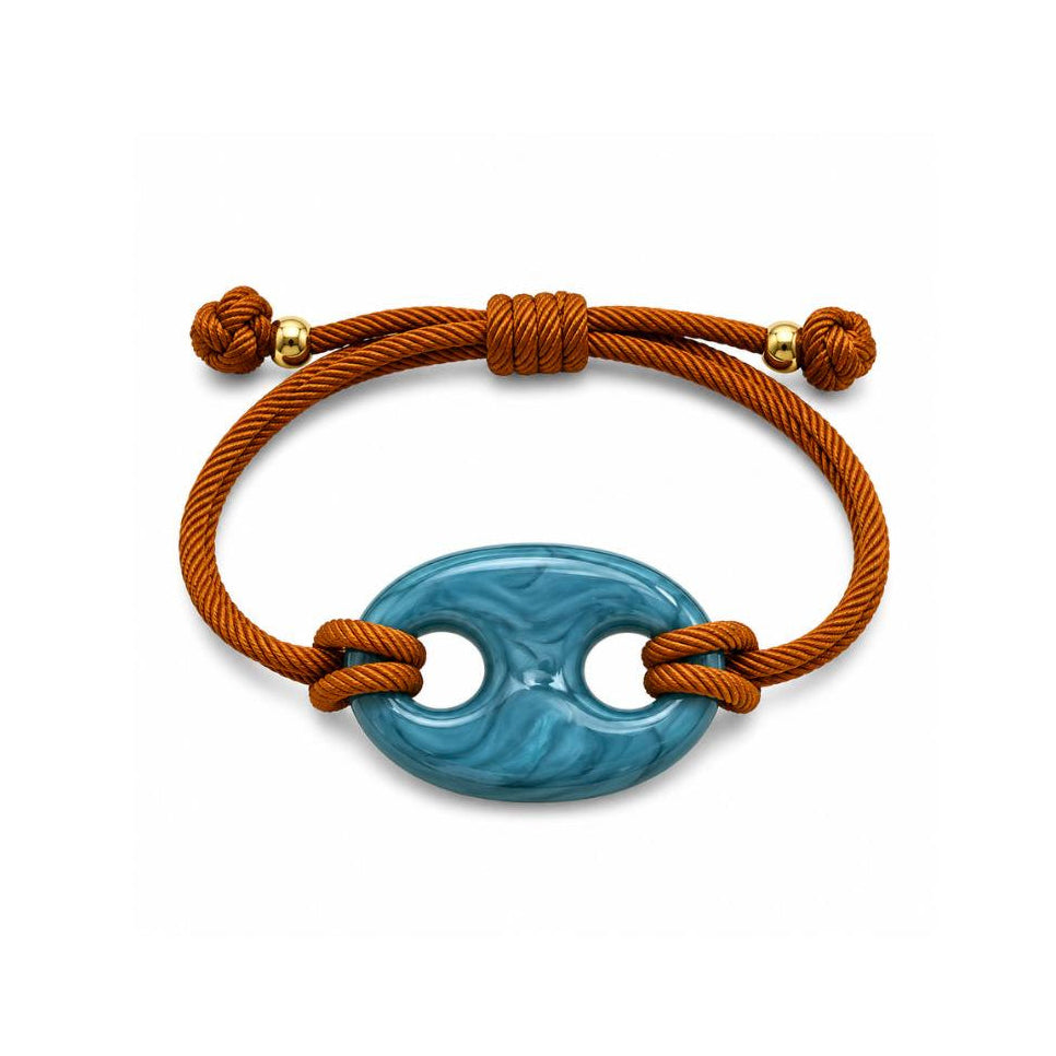 Yari Blue Button Bracelet