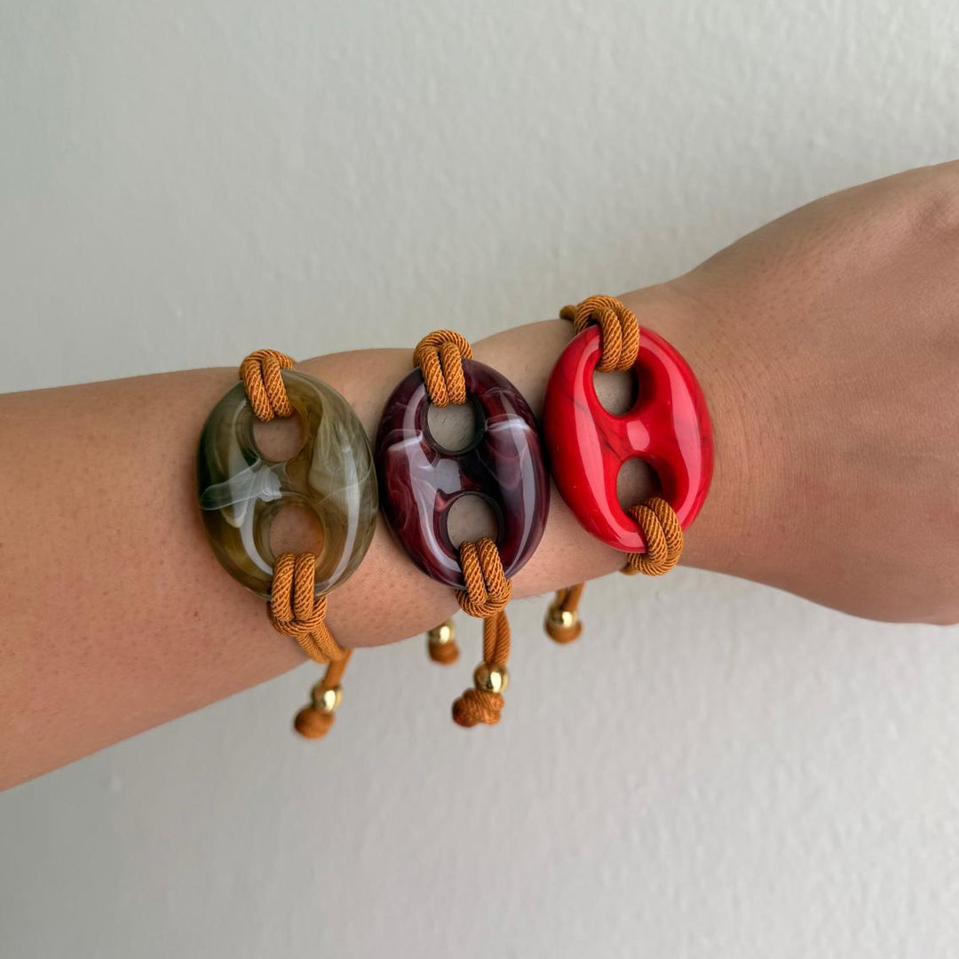 Yari Red Button Bracelet