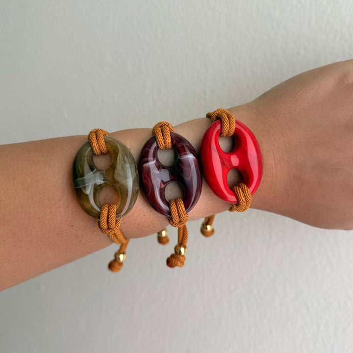 Yari Red Button Bracelet