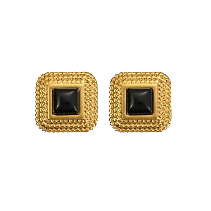 Amelia Gold Black Square Statements