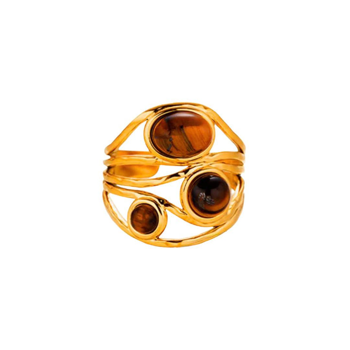 Billy Gold Tiger's Eye Stone Ring