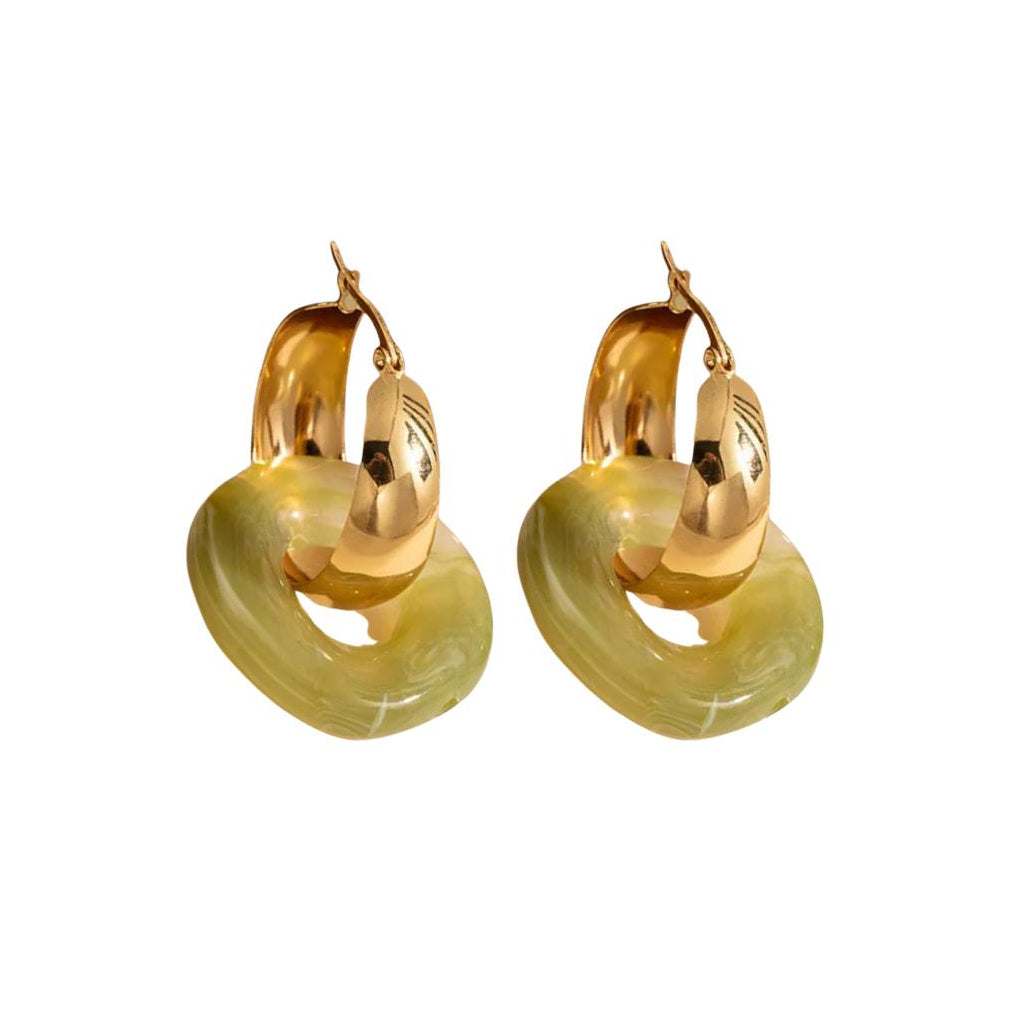 Molly Gold Acrylic Ring Hoops
