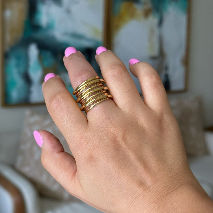 Saray Gold Spiral Ring
