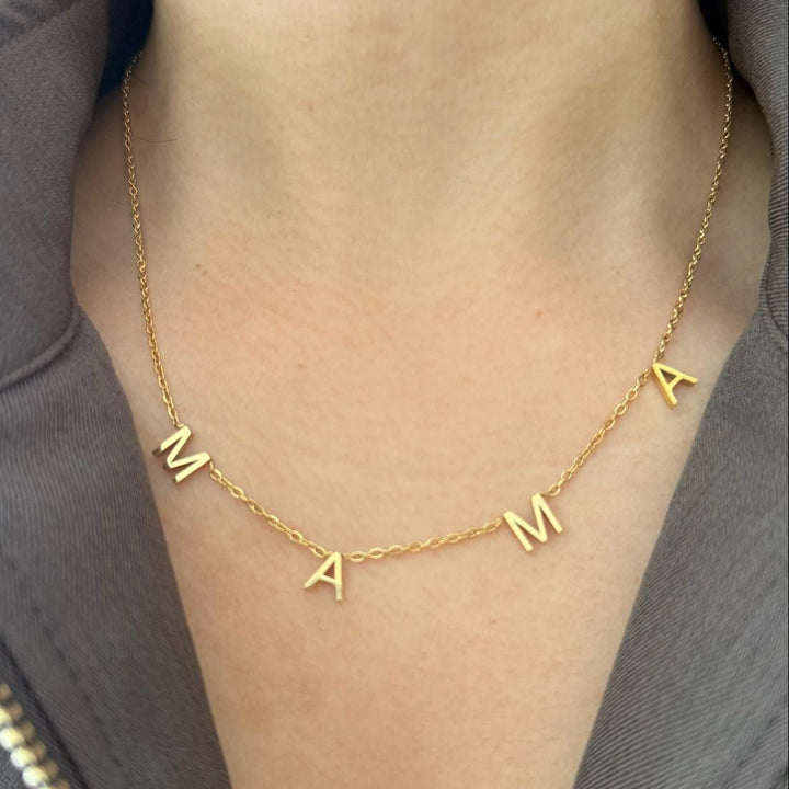 Dear Gold MAMA Necklace And Earrings Set
