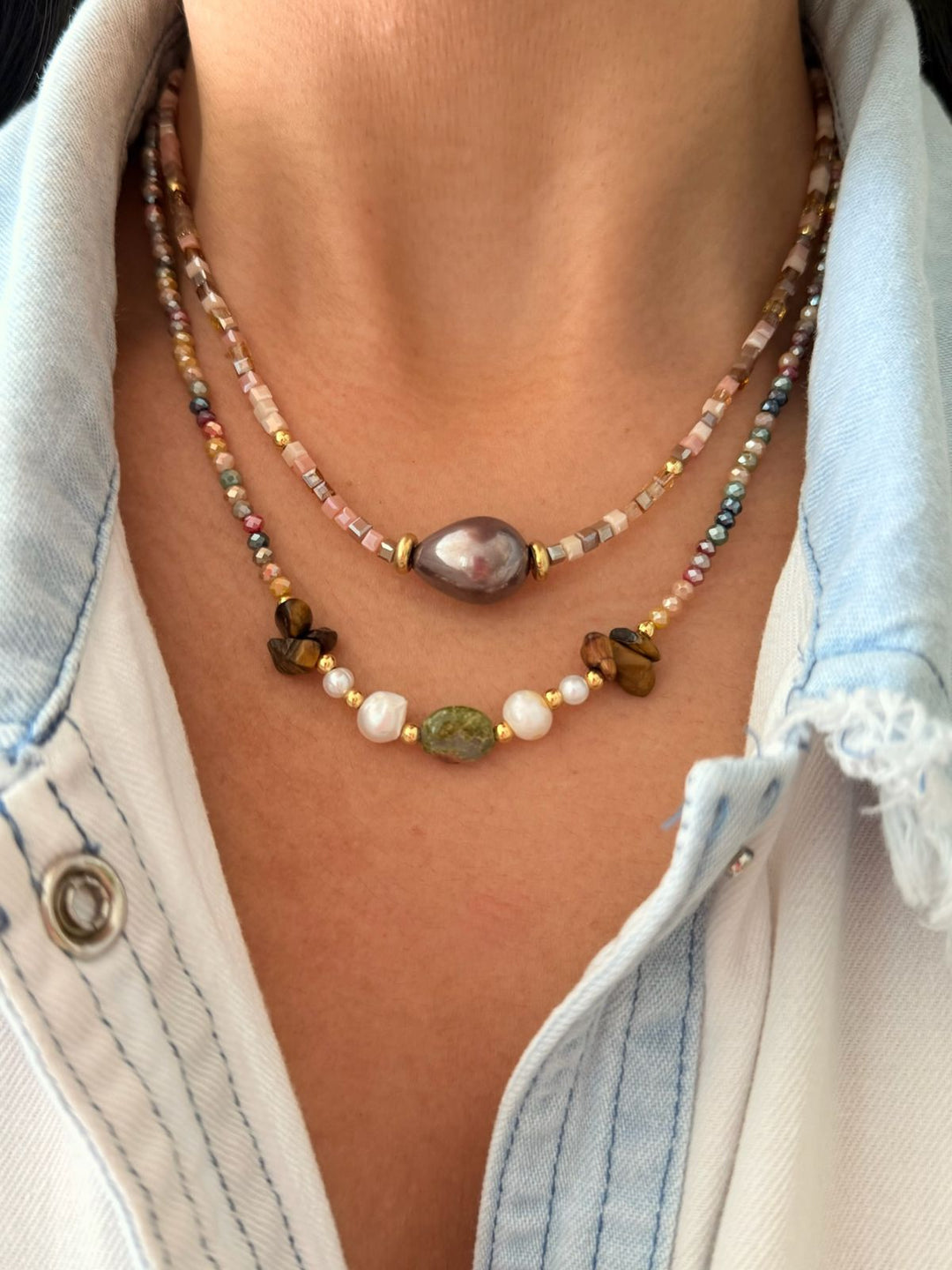 Isabela Multicolored Stones Necklace