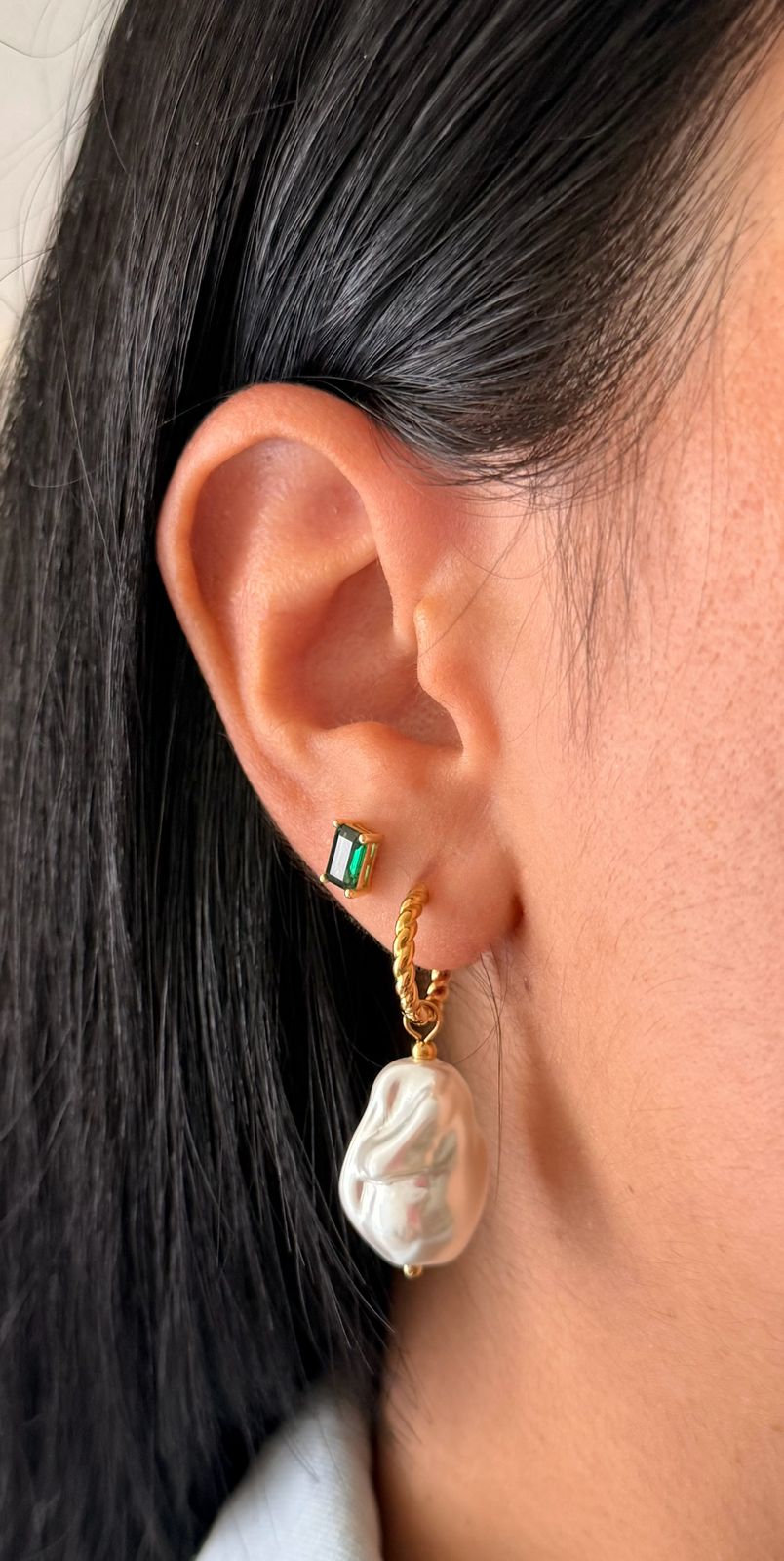 Sophie Gold Baroque Pearl Teardrops