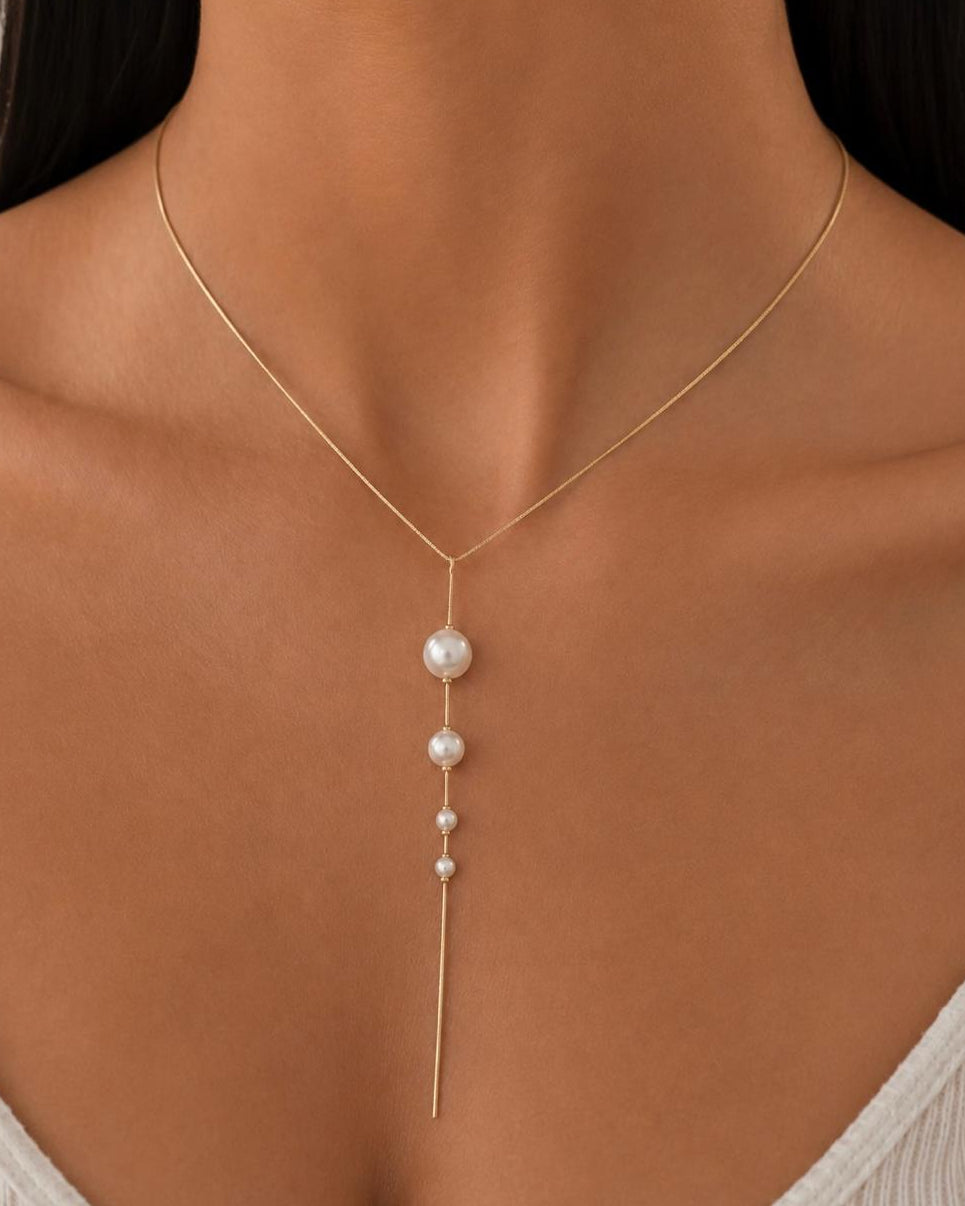 Lee Pearl Lariat Necklace