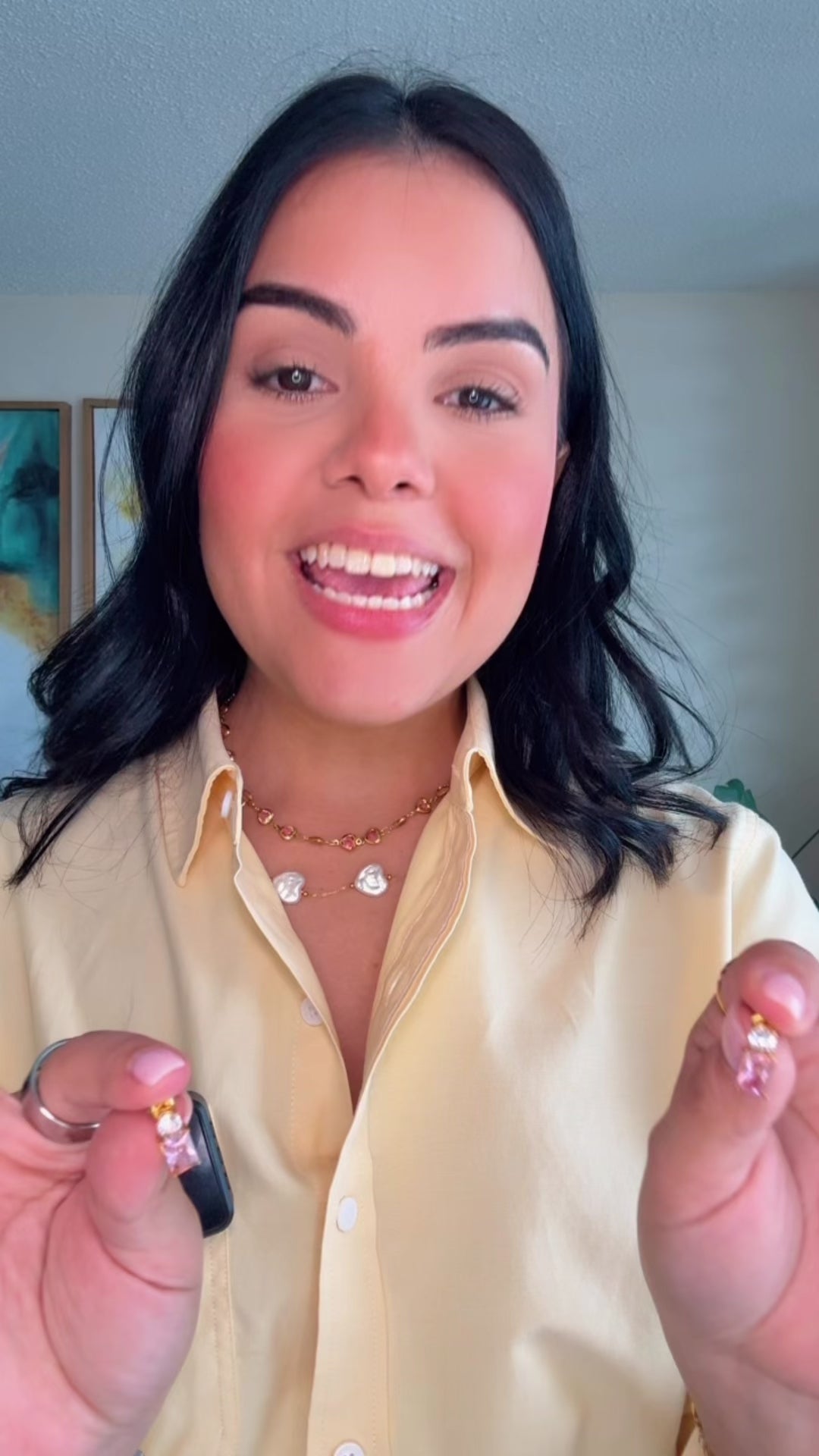 Pendientes de circonita rosa Ileana